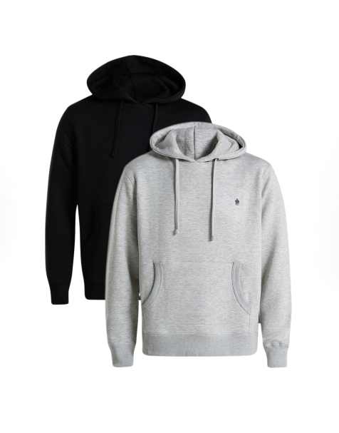 French Connection 2 pack cotton blend hoodies in navy - view 1