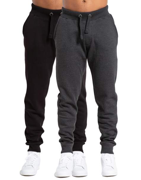 French Connection 2 pack cotton blend joggers in black