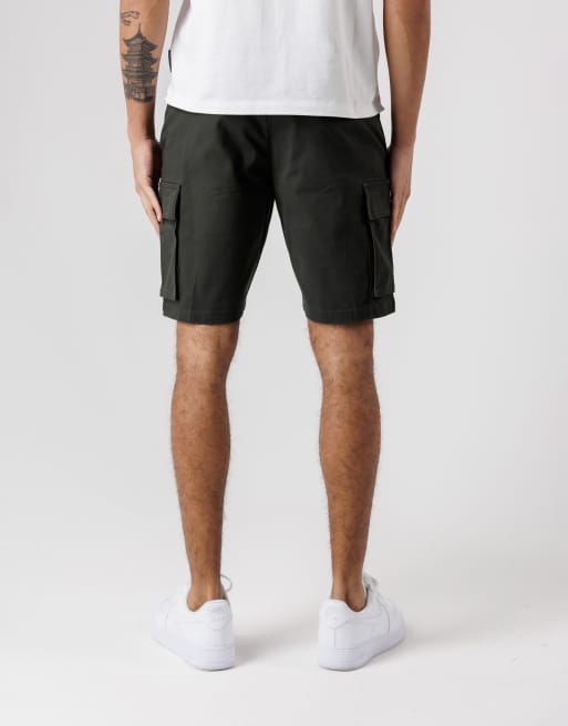 French Connection 2 pack cotton cargo shorts in black, 2 of 4