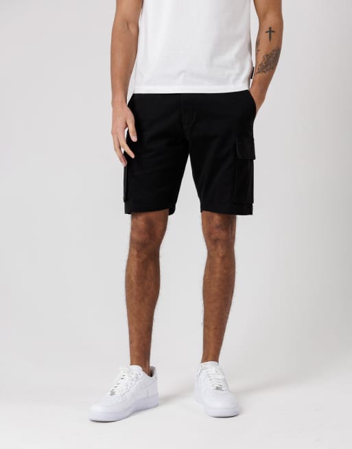 French Connection 2 pack cotton cargo shorts in black, 4 of 4