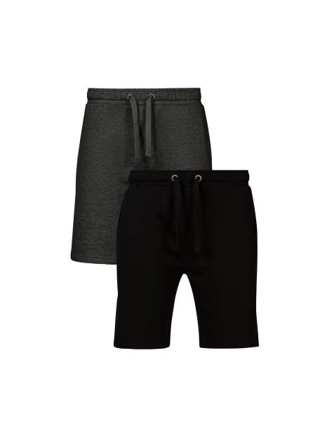 French Connection 2 pack cotton jersey shorts in black - view 1