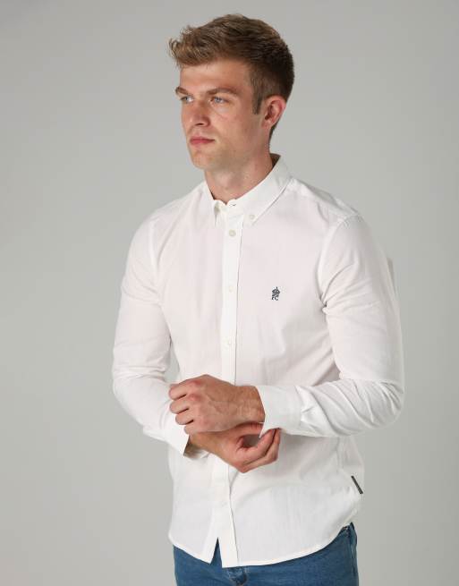 French Connection 2 pack cotton long sleeve oxford shirt in blue, 2 of 4