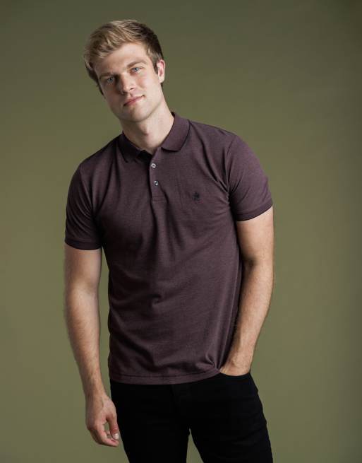 French Connection 2 pack cotton short sleeve pique polo shirts in navy, 2 of 6