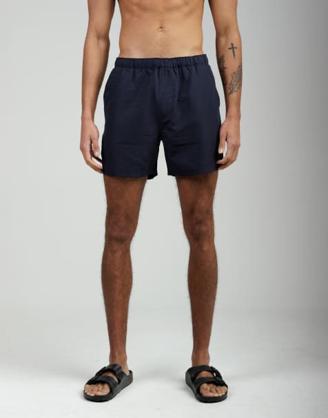 French Connection 2 pack elasticated swim shorts in blue - view 1