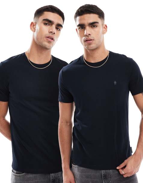 French Connection – 2er-Pack T-Shirts in Marineblau - view 1