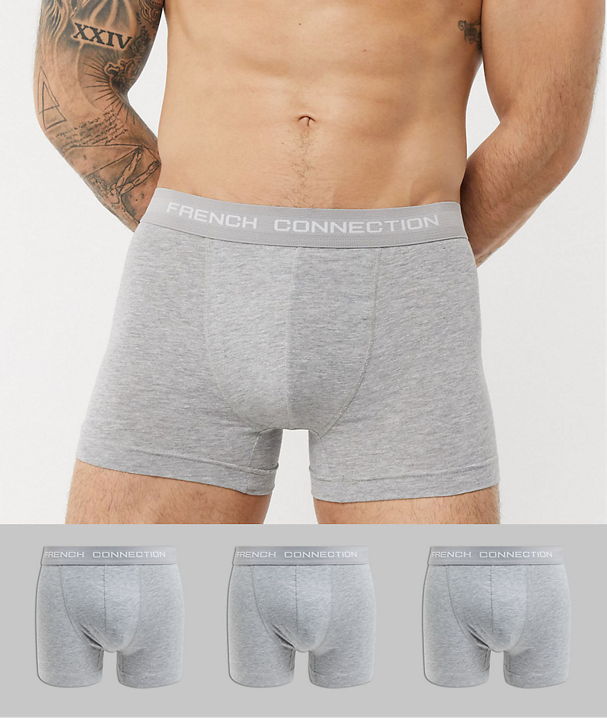 French Connection – 3-pack boxerhorts-Grå