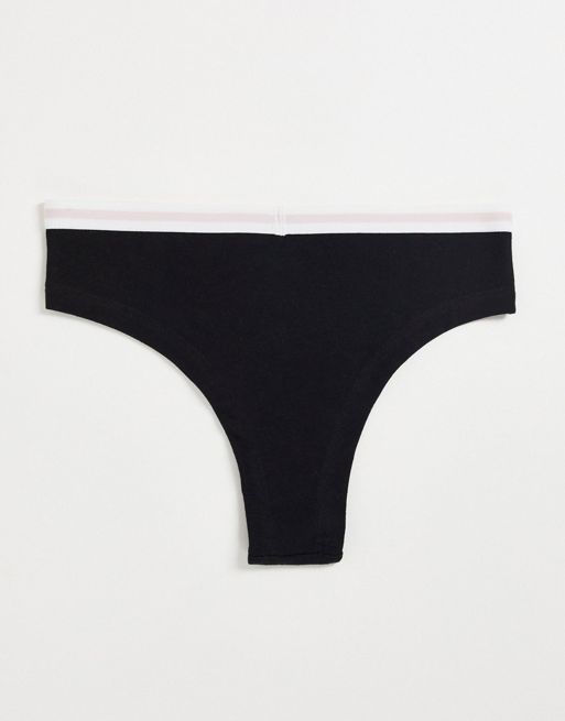 Buy FSY Cotton Cheekini Panty - Set of 2, Black & White - Medium at