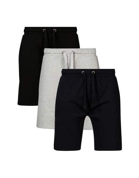 French Connection 3 pack cotton blend jersey shorts in navy