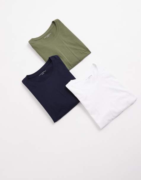 French Connection 3-pack cotton crew neck boxy fit short sleeve t-shirts in black - view 1