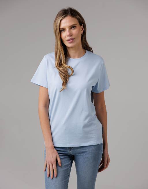 French Connection 3 pack cotton crew neck logo short sleeve t-shirts in blue, 3 of 4