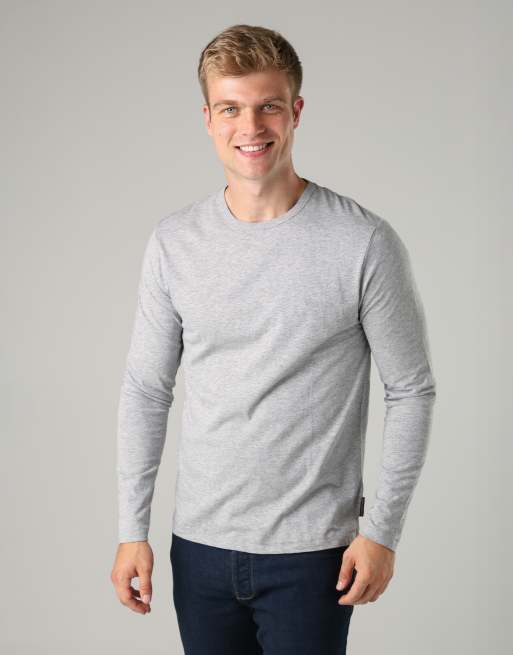 French Connection 3 pack cotton crew neck long sleeve t-shirts in black, 6 of 6