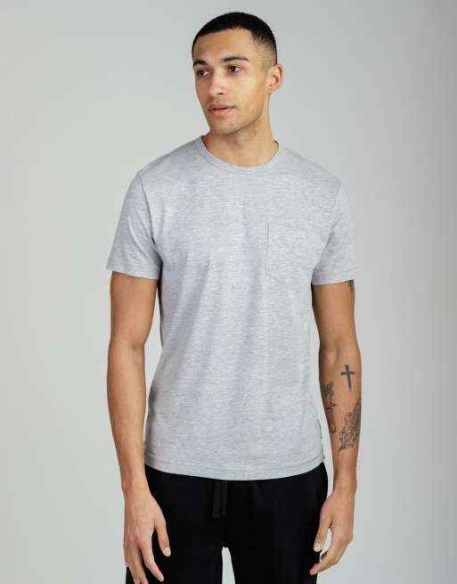 French Connection 3 pack cotton crew neck short sleeve chest pocket t-shirts in navy, 3 of 4