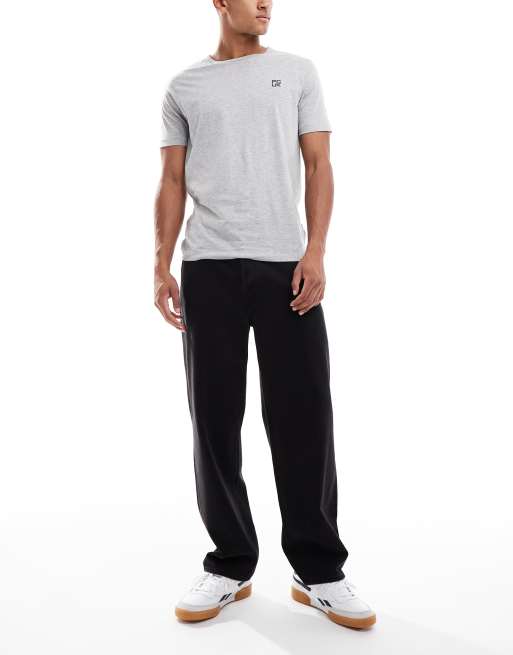 French Connection 3 pack cotton crew neck short sleeve fcuk t-shirts in black, 3 of 5