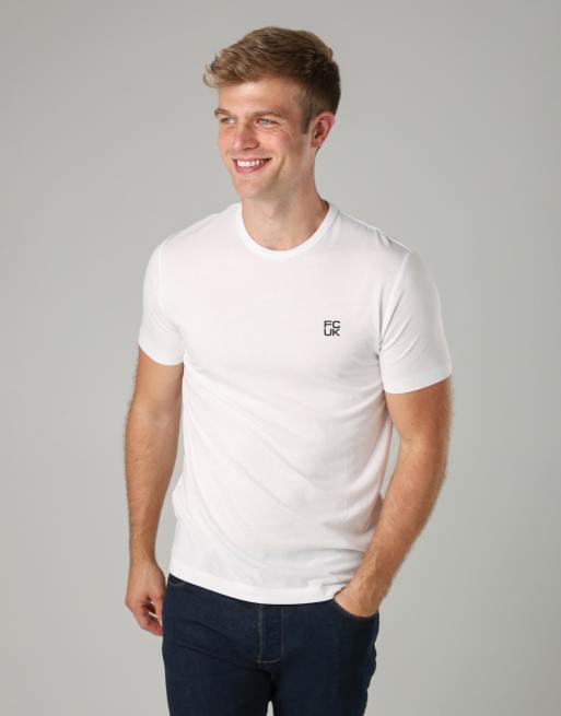 French Connection 3 pack cotton crew neck short sleeve fcuk t-shirts in black, 2 of 4