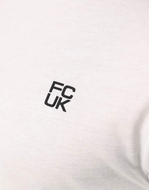 French Connection 3 pack cotton crew neck short sleeve fcuk t-shirts in black, 3 of 4
