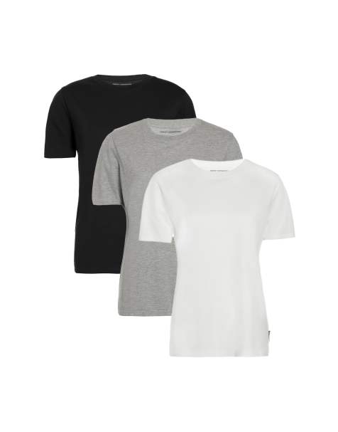 French Connection 3 pack cotton crew neck t-shirts in black - view 1