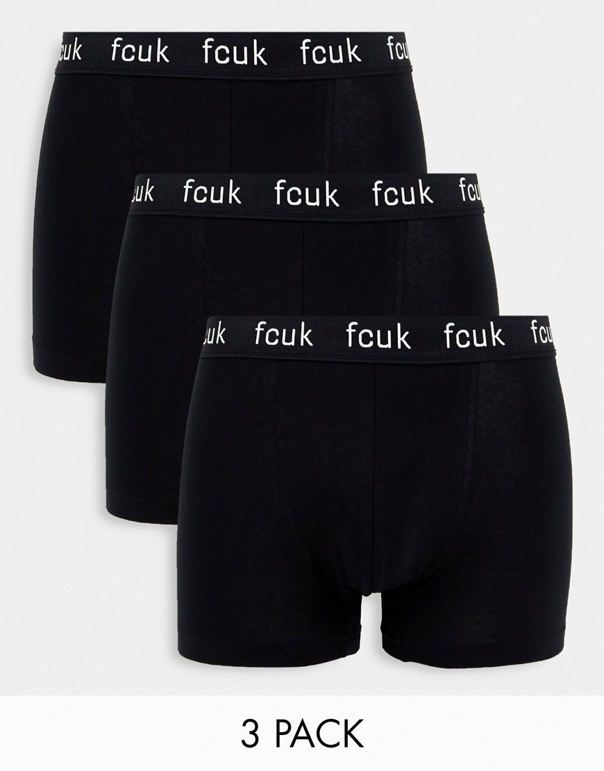 French Connection 3 Pack Logo Boxers In Black | ModeSens