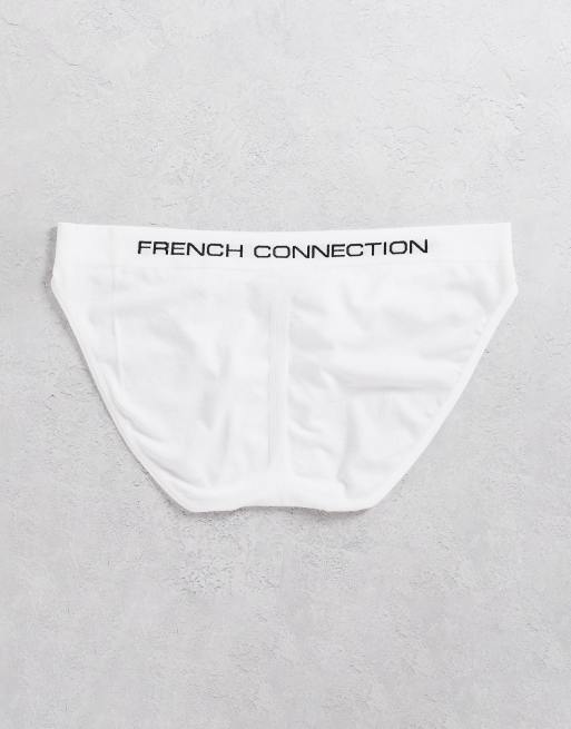 French Connection 3 pack seamless briefs in black,  white and grey, 4 of 4