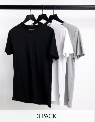 French Connection 3 pack t-shirt in multi - ASOS Price Checker