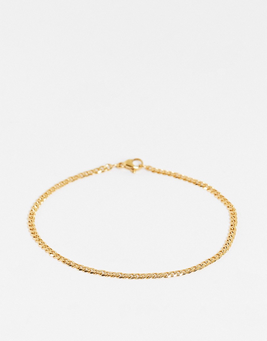 French Connection 3Mm Cuban Bracelet Gold