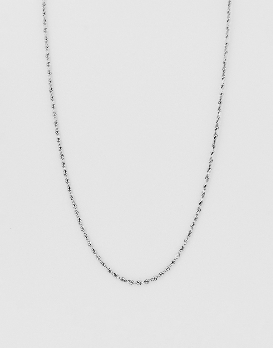 French Connection 3Mm Rope Chain Necklace In Silver