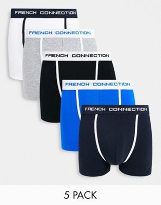 French Connection 5 pack boxers in grey - ASOS Price Checker
