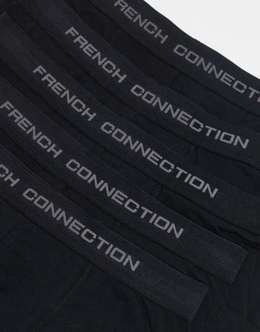 French Connection 5 pack cotton boxers in black, 3 of 3