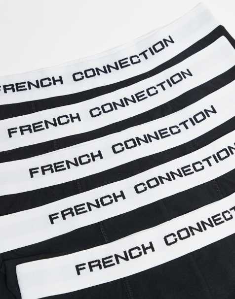 French Connection 5 pack cotton stretch boxers in white - view 1