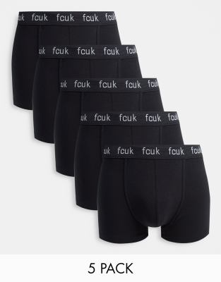 French Connection 5 Pack Fcuk Boxersblack ModeSens