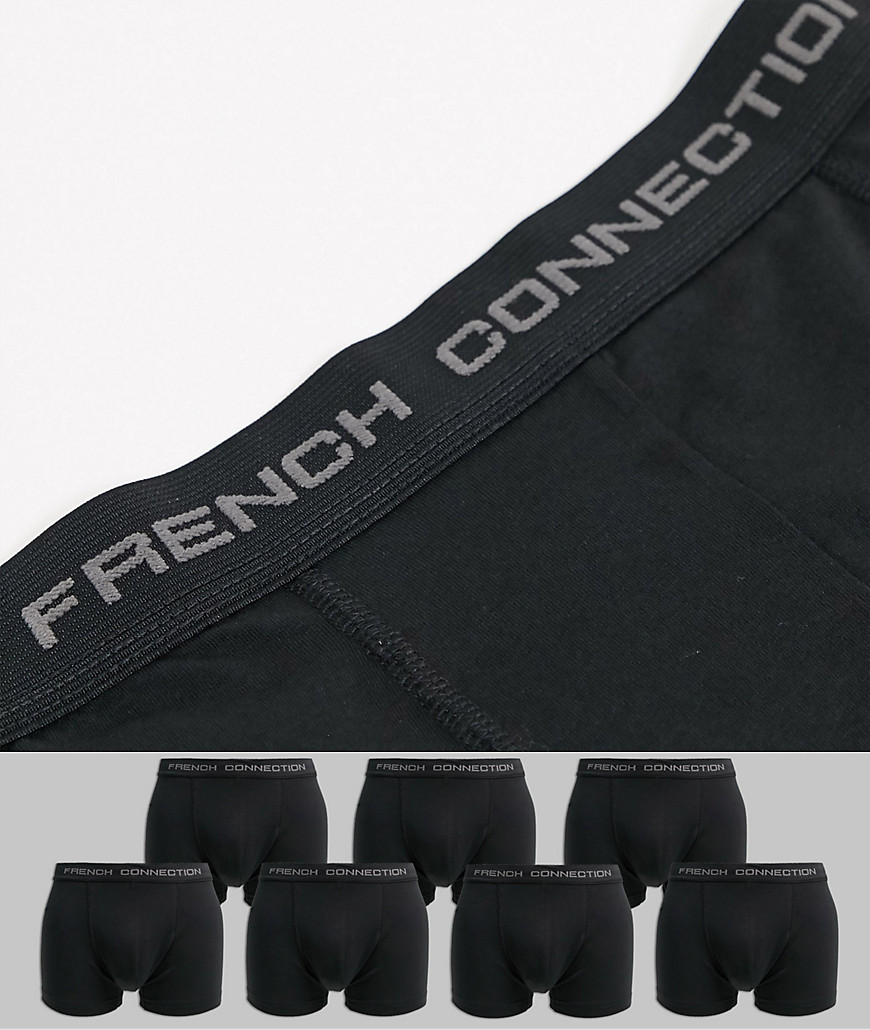 French Connection 7-pack Boxer Briefs In Black