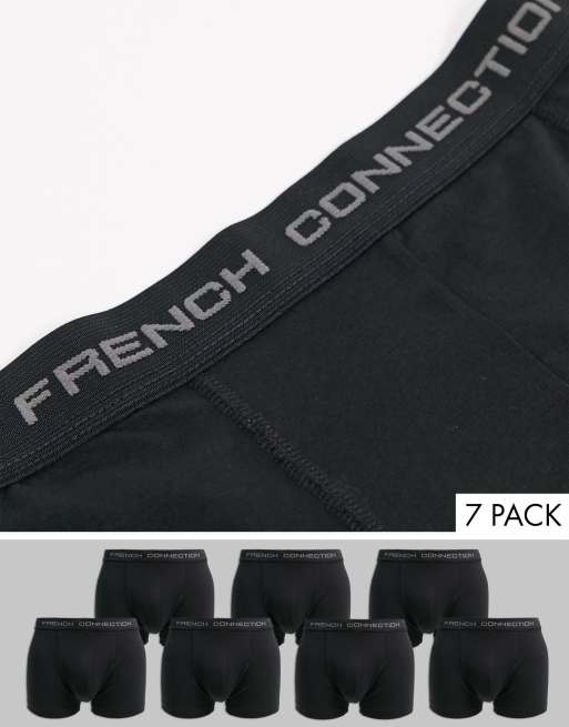 French Connection 7pack boxer briefs in black ASOS