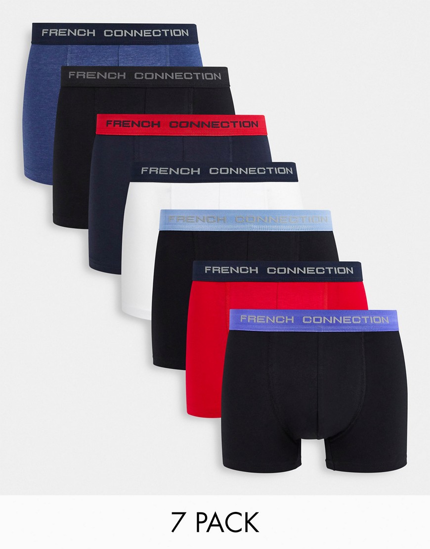 French Connection 7 Pack Boxer In Multi