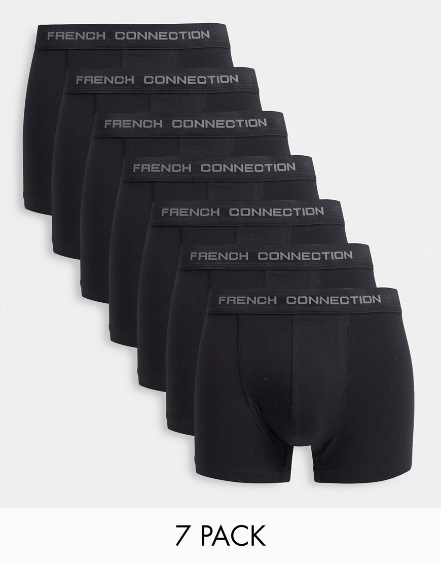 FRENCH CONNECTION 7 PACK BOXERS IN-BLACK,TGQUX