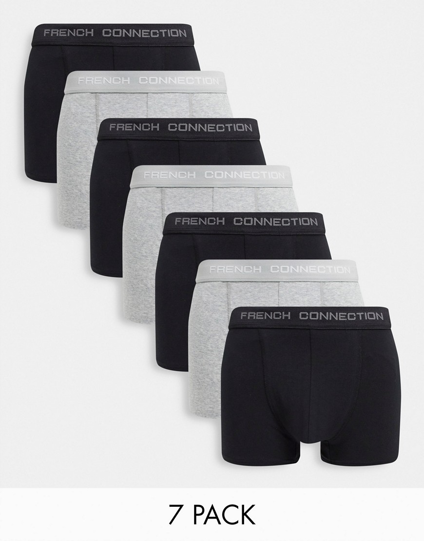 French Connection 7 pack boxers in-Black