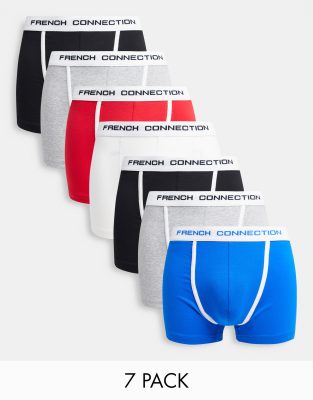 French Connection 7 Pack Boxers In-multi