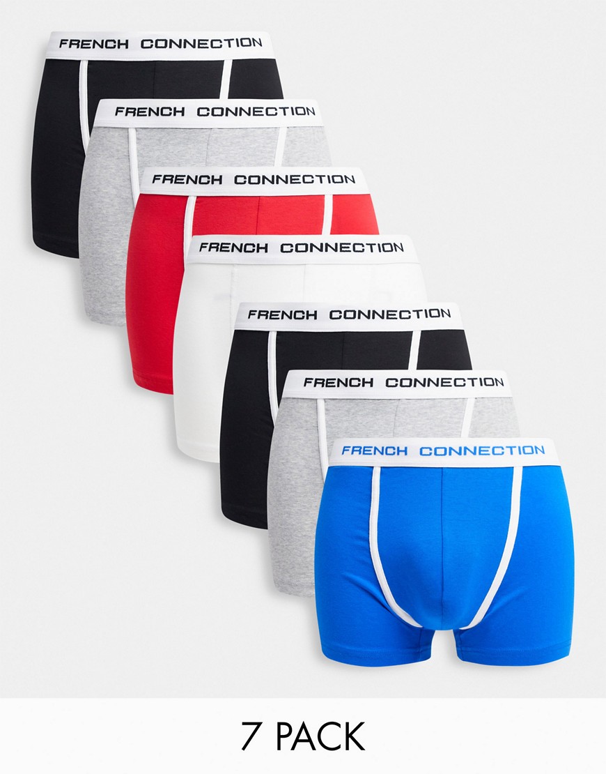 French Connection 7 pack boxers in-Multi