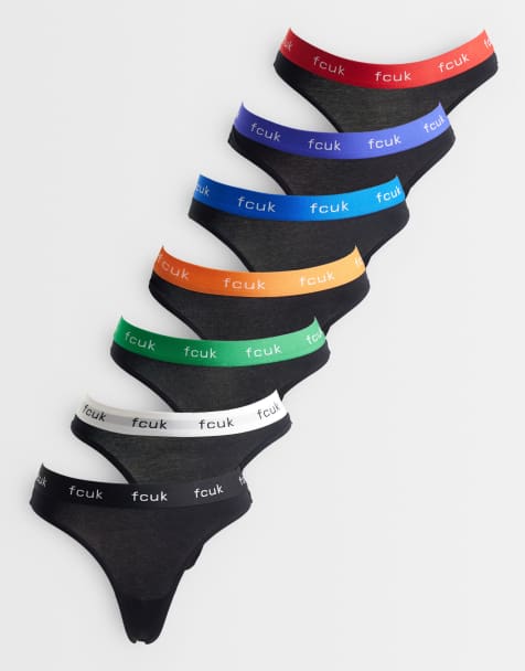 French Connection 7 pack briefs in multi - view 1