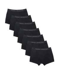French Connection 7 pack cotton boxers in black