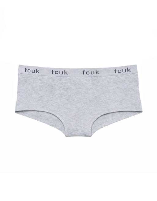 French Connection 7 pack cotton fcuk ladies hipster full briefs in grey, 3 of 4