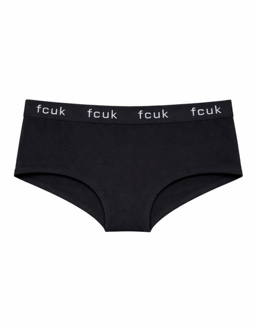 French Connection 7 pack cotton fcuk ladies hipster full briefs in grey, 4 of 4