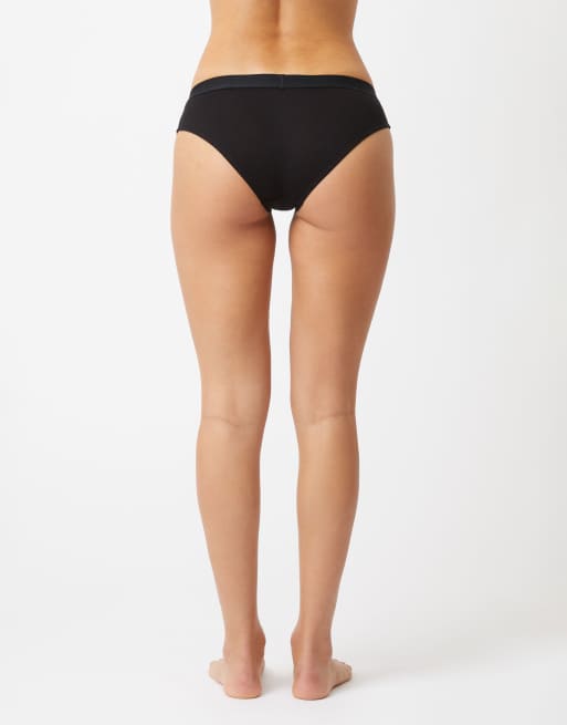 French Connection 7 pack cotton french connection ladies briefs in black, 3 of 4