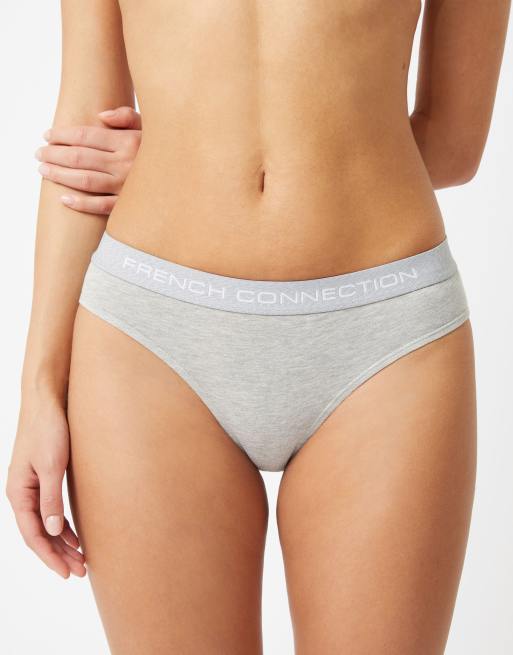 French Connection 7 pack cotton french connection ladies briefs in grey, 2 of 4