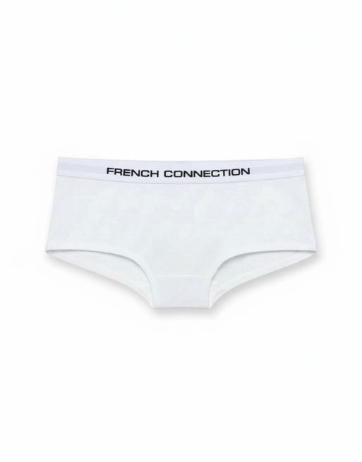French Connection 7 pack cotton ladies hipster full briefs in grey white black, 3 of 4