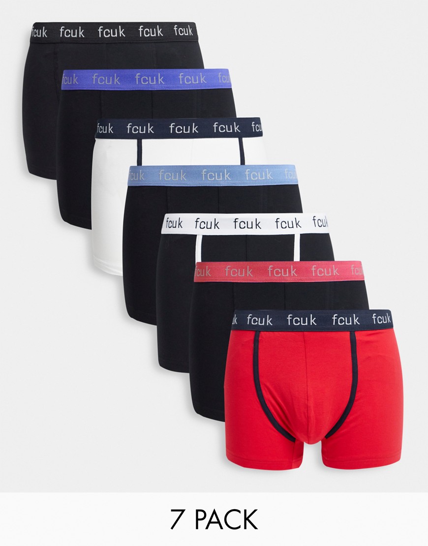 French Connection 7 pack FCUK boxers in multi