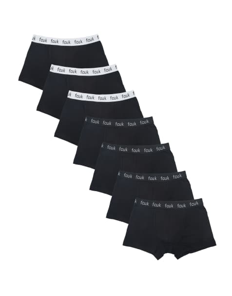 French Connection 7 pack fcuk cotton stretch boxers in white - view 1