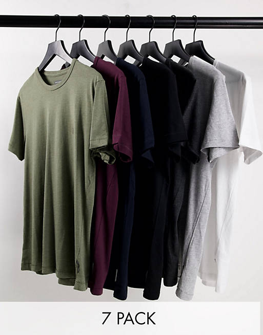 French Connection 7 pack t-shirt in multi