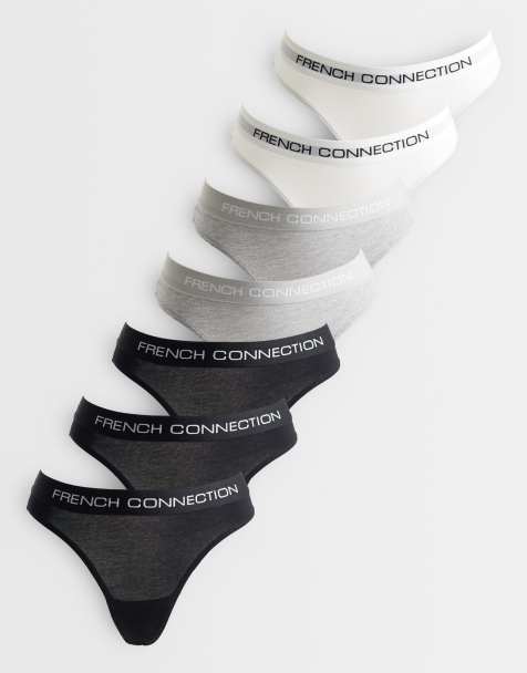 French Connection 7 pack thongs in multi - view 1