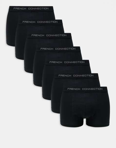 French Connection – 7er-Pack eng geschnittene Boxershorts in Schwarz - view 1