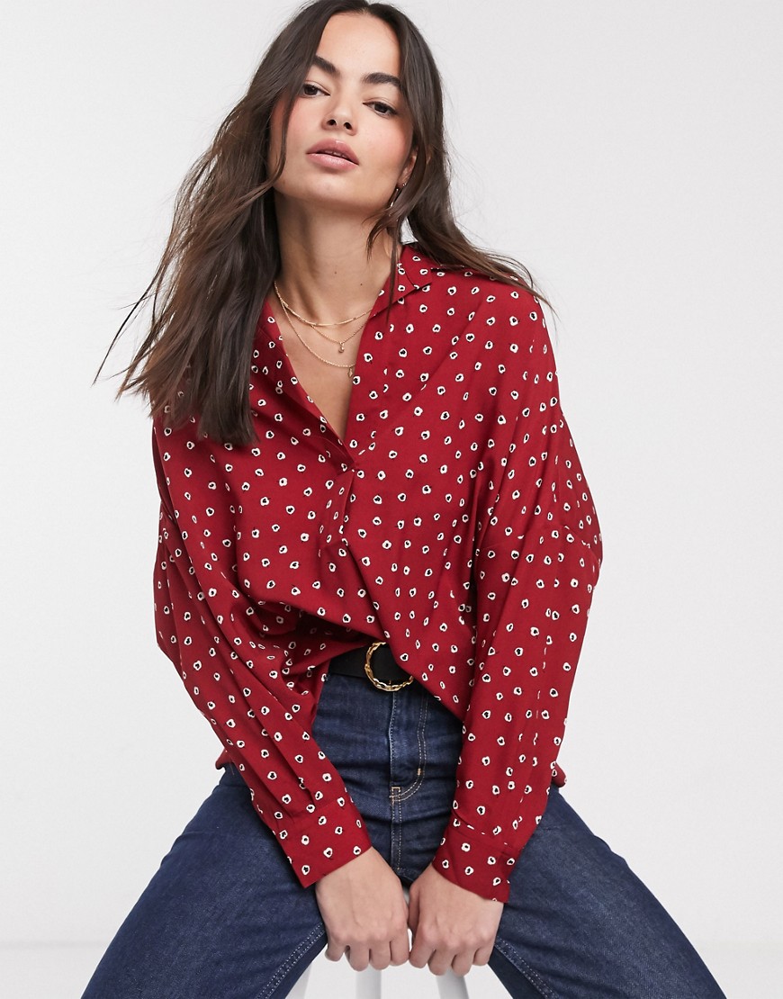 French Connection adelise light pop over shirt-Multi