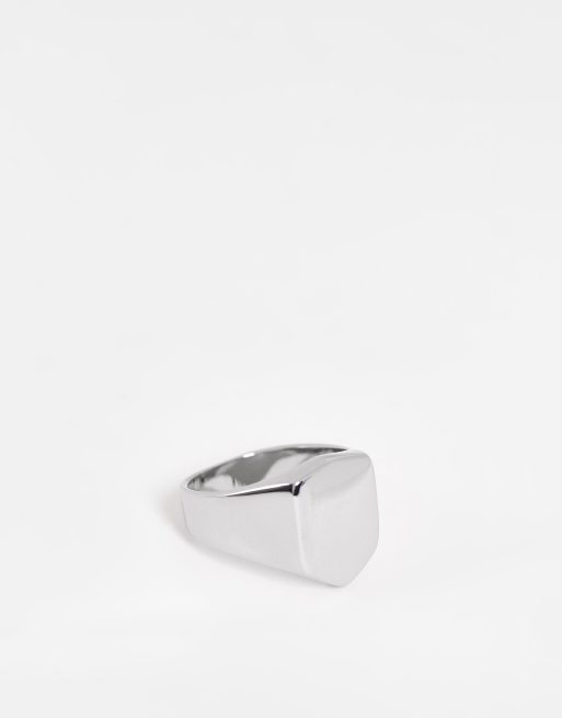 French Connection - Anello chevalier argentato